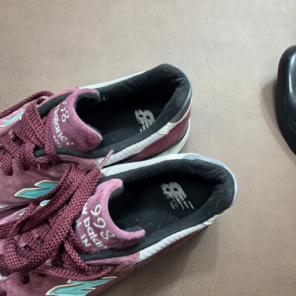 New Balance 998 Made in USA Mens Sz 10.5 Sneakers Shoes RARE BURGUNDY COLORWAY! - Picture 10 of 11